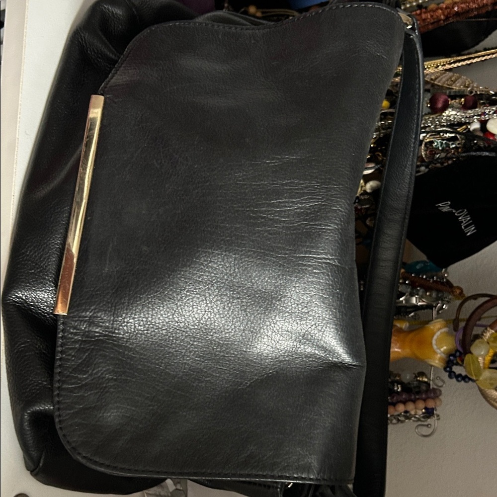 Banana Republic Black Leather Shoulder Bag